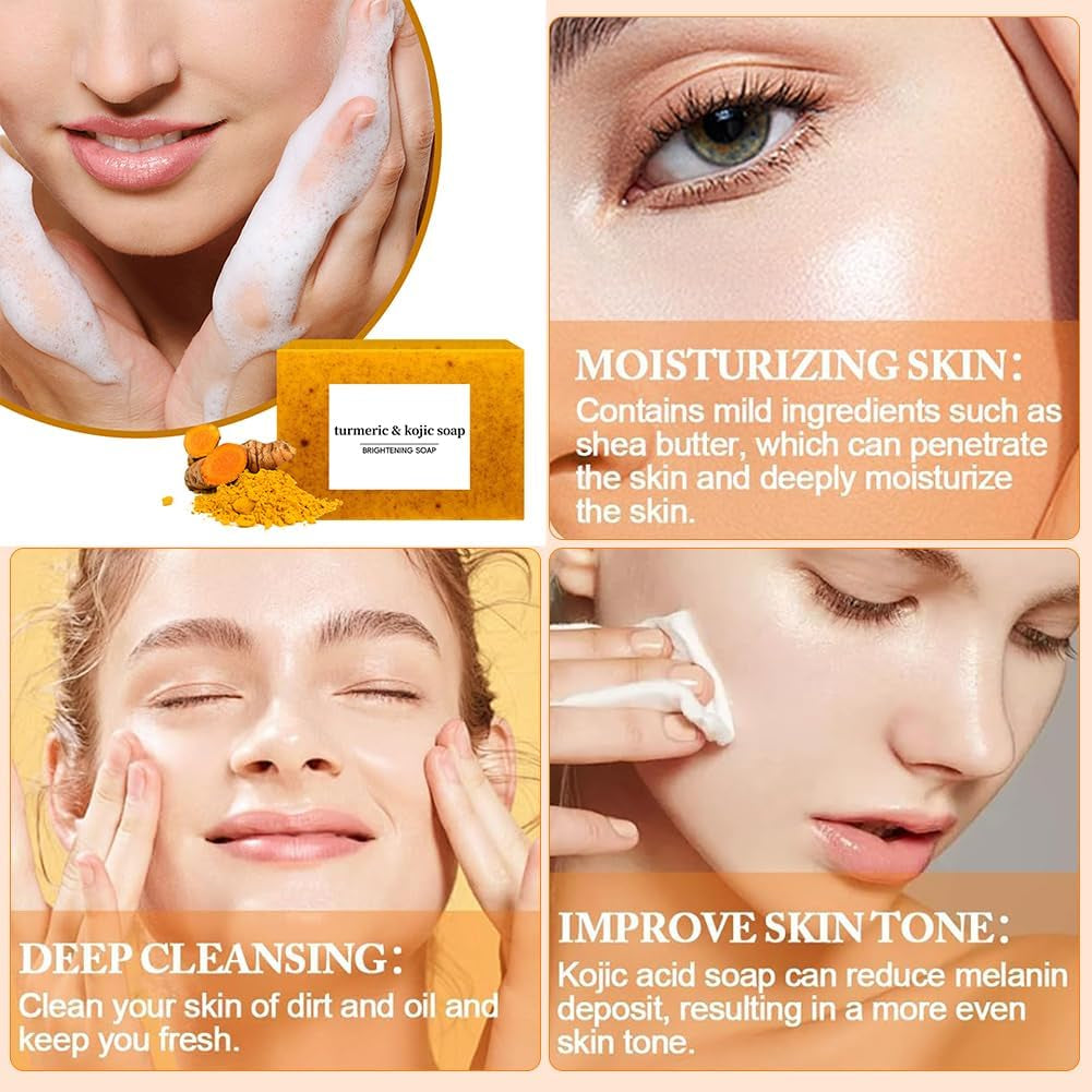 Savon Curcuma Exfoliant pour Visage Et Corps 100G