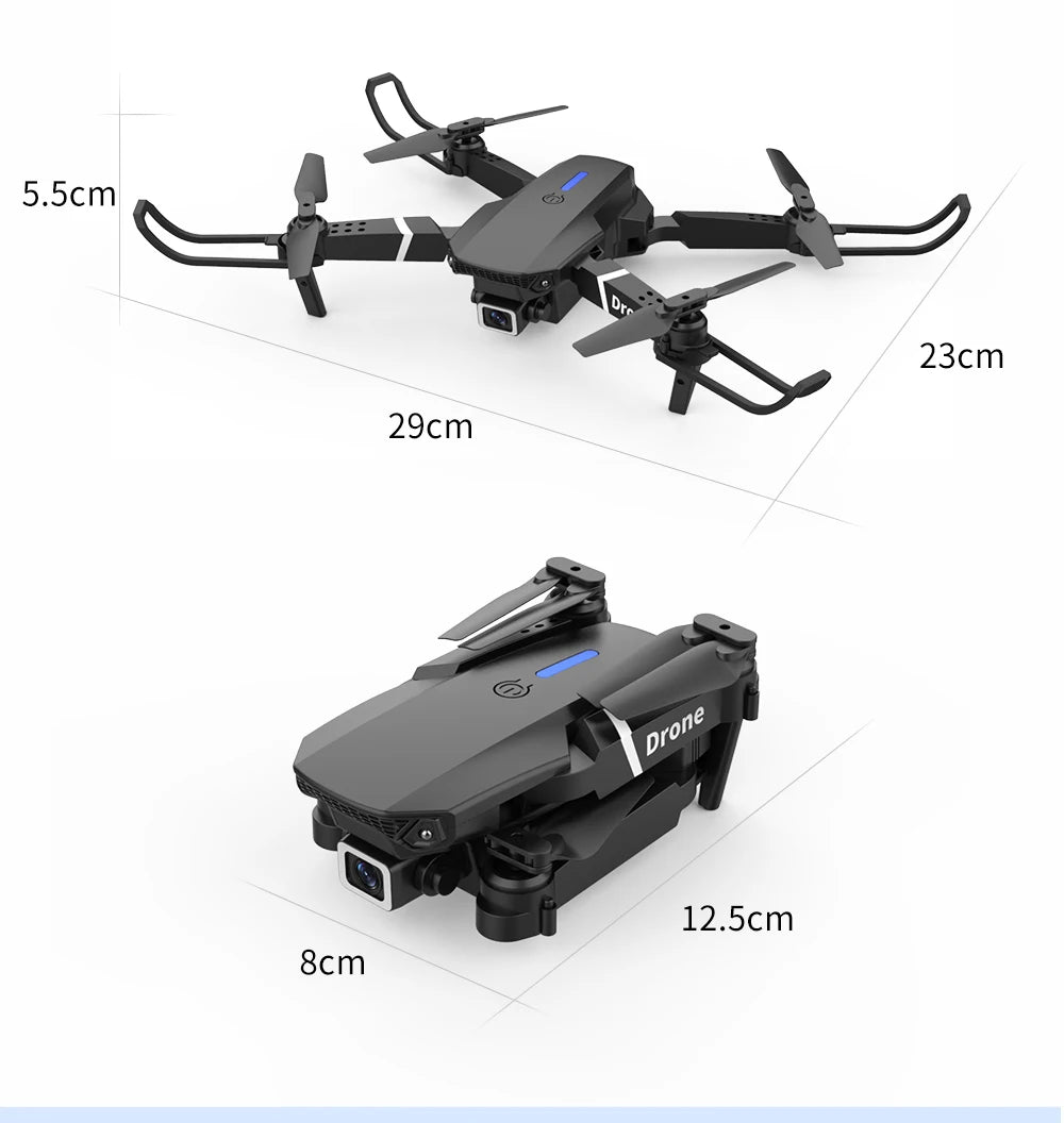 Drone Pliable avec Caméra 1080P/4K – WiFi FPV, Vol Stable & Multifonctions