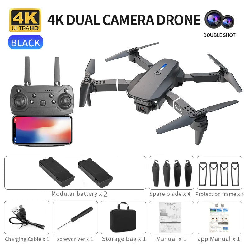 Drone Pliable avec Caméra 1080P/4K – WiFi FPV, Vol Stable & Multifonctions