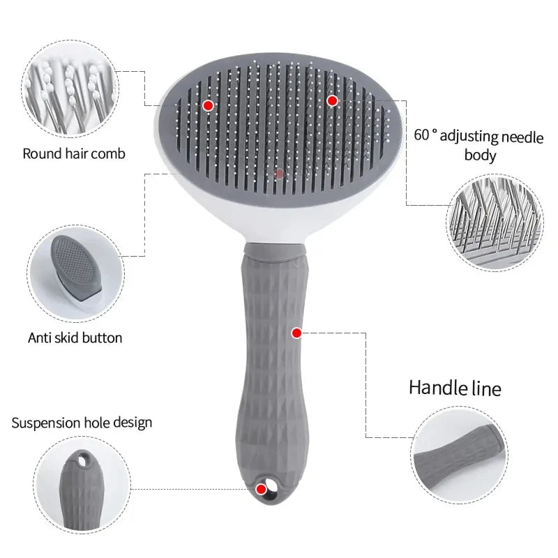 Peigne autonettoyant pour enlever les poils d'animaux, brosse pour chat, peigne pour enlever les poils d'animaux, brosses de toilettage, peignes pour chiens, accessoires pour chats