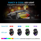 Rechargeable Wireless Mouse Bluetooth Gamer Gaming Mouse Computer Ergonomic Mause with Backlight RGB Silent Mice for Laptop PC
