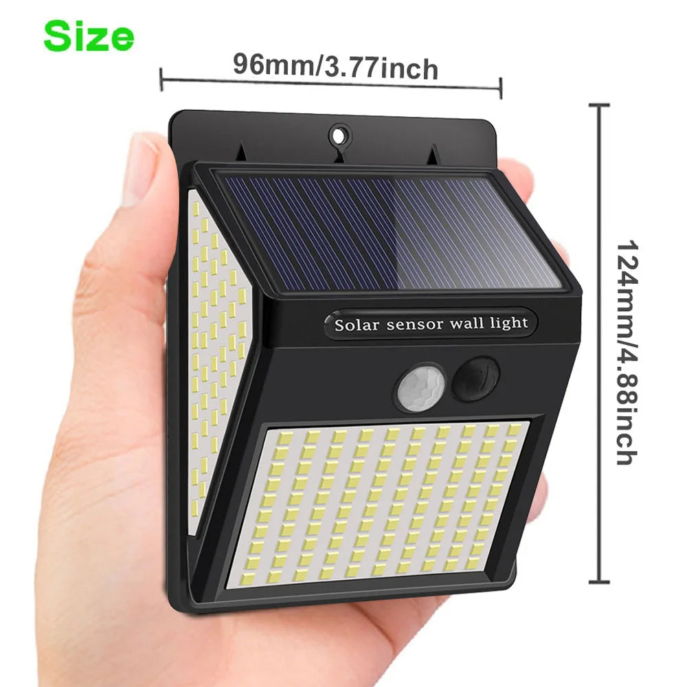 Titre produit : Projecteur Solaire Extérieur 100/144 LED – Éclairage Sécurisé avec Détecteur de Mouvement