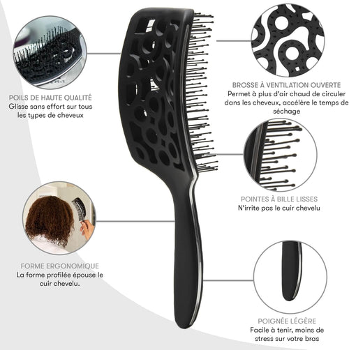Brosse Demelante Cheveux Bouclés