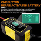 Chargeur De Batterie Voiture Intelligent 12V Écran LCD Moto Camion Charge Rapide