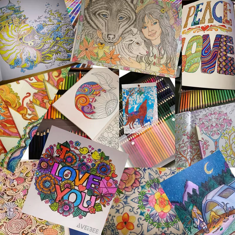 Coffret Crayons de Couleur Huile & Aquarelle – 12 à 260 pcs, Art et Dessin