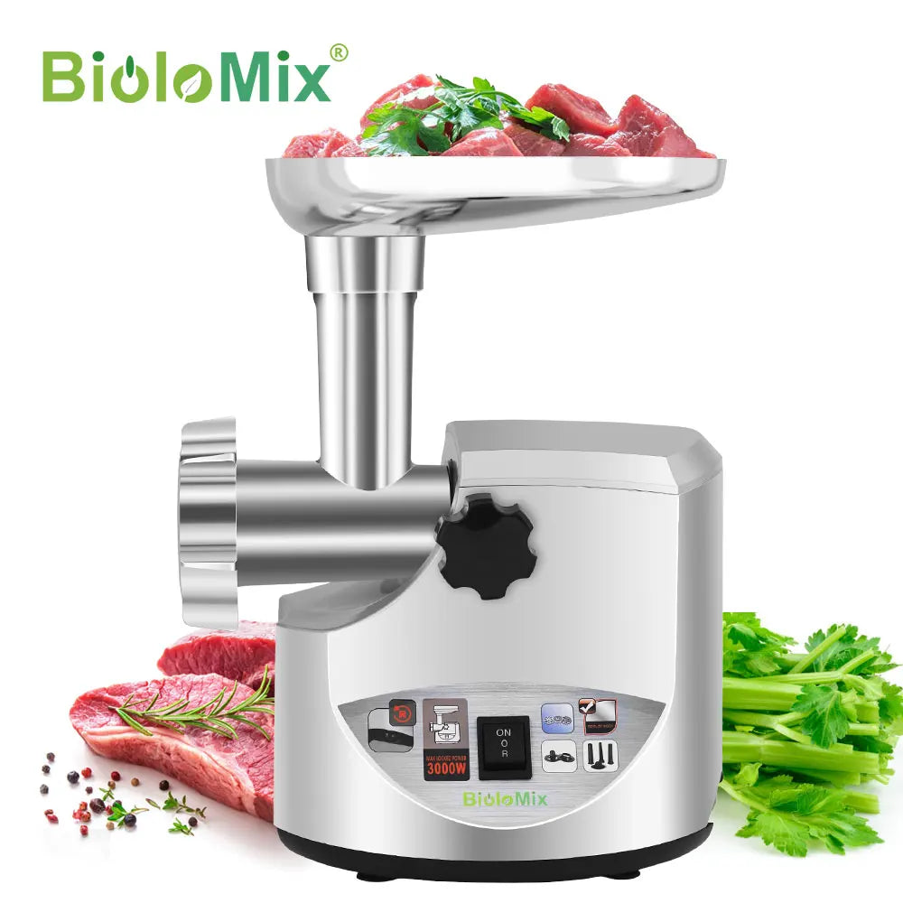 Hachoir à Viande Électrique 3000W avec Fonction Saucisse