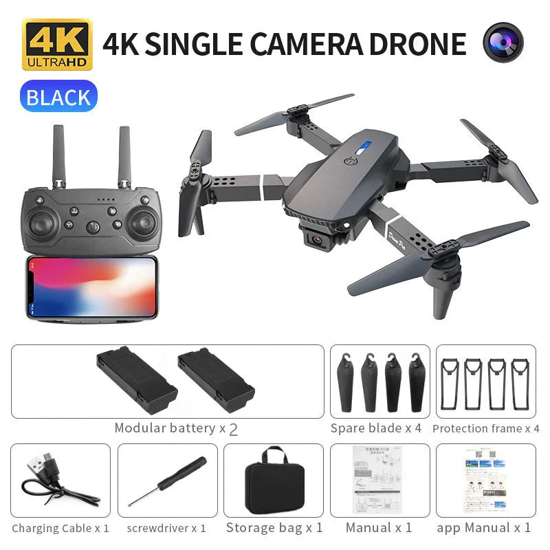 Drone Pliable avec Caméra 1080P/4K – WiFi FPV, Vol Stable & Multifonctions