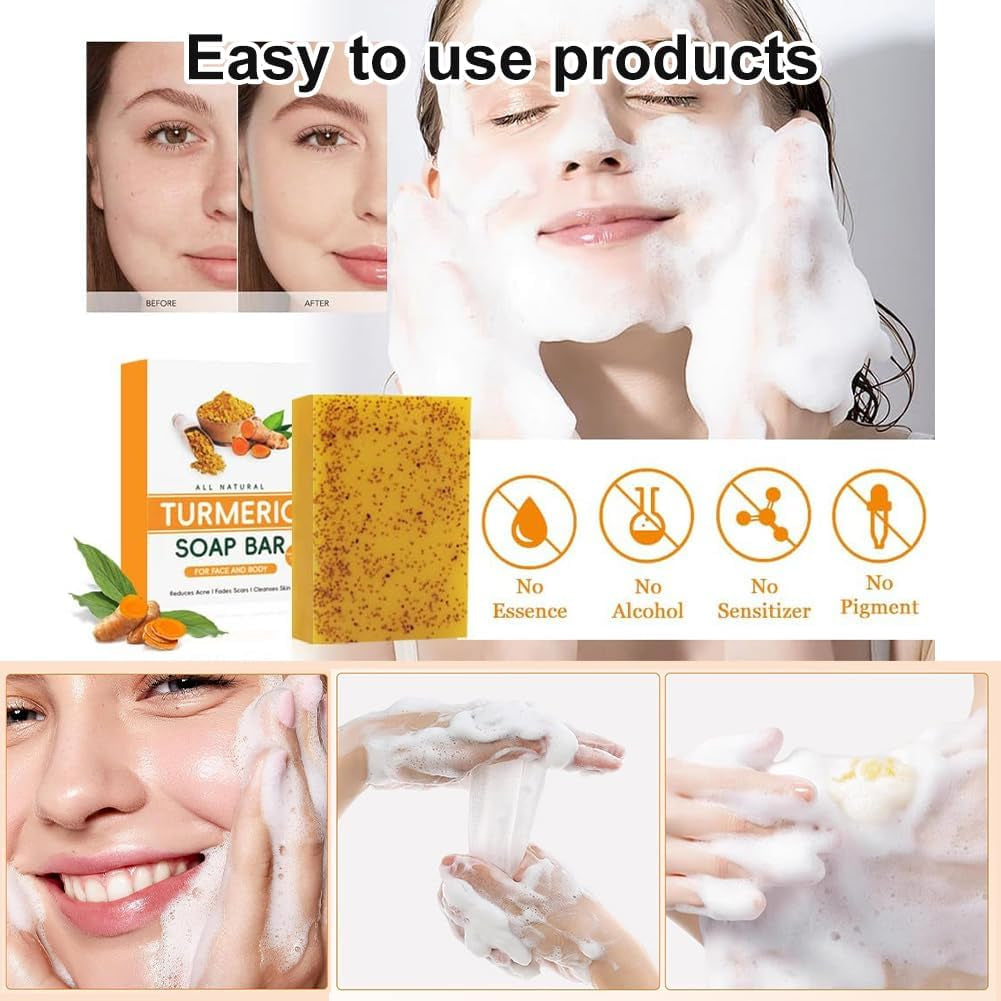 Savon Curcuma Exfoliant pour Visage Et Corps 100G