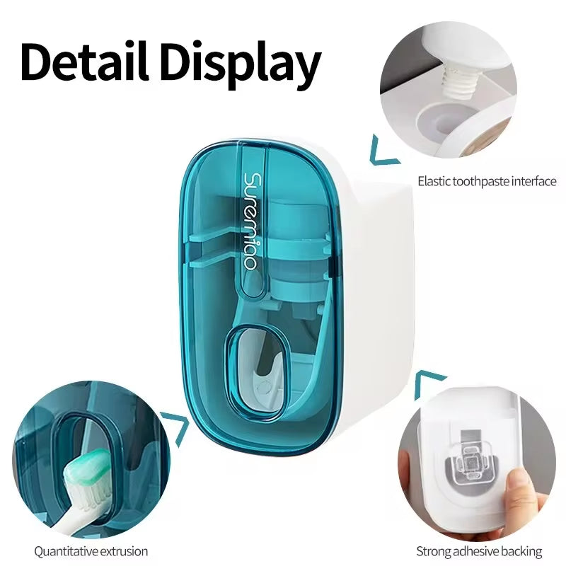 Distributeur automatique de dentifrice mural, presse dentifrice, porte-brosse à dents, accessoires pour les paresseux, 1 pièce