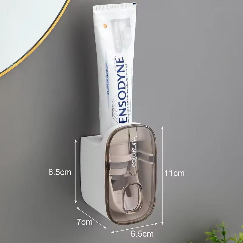 Distributeur automatique de dentifrice mural, presse dentifrice, porte-brosse à dents, accessoires pour les paresseux, 1 pièce