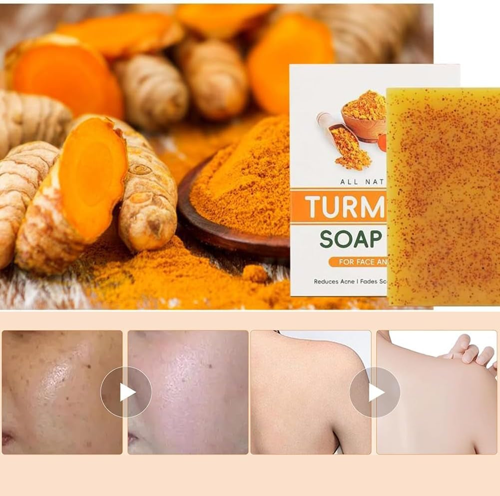 Savon Curcuma Exfoliant pour Visage Et Corps 100G