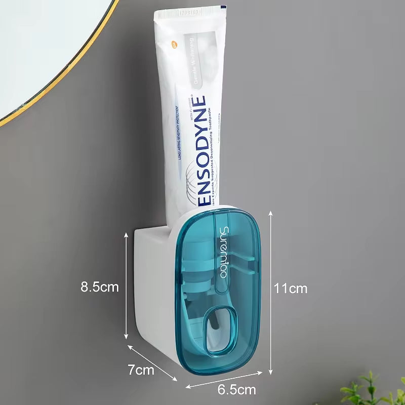 Distributeur automatique de dentifrice mural, presse dentifrice, porte-brosse à dents, accessoires pour les paresseux, 1 pièce