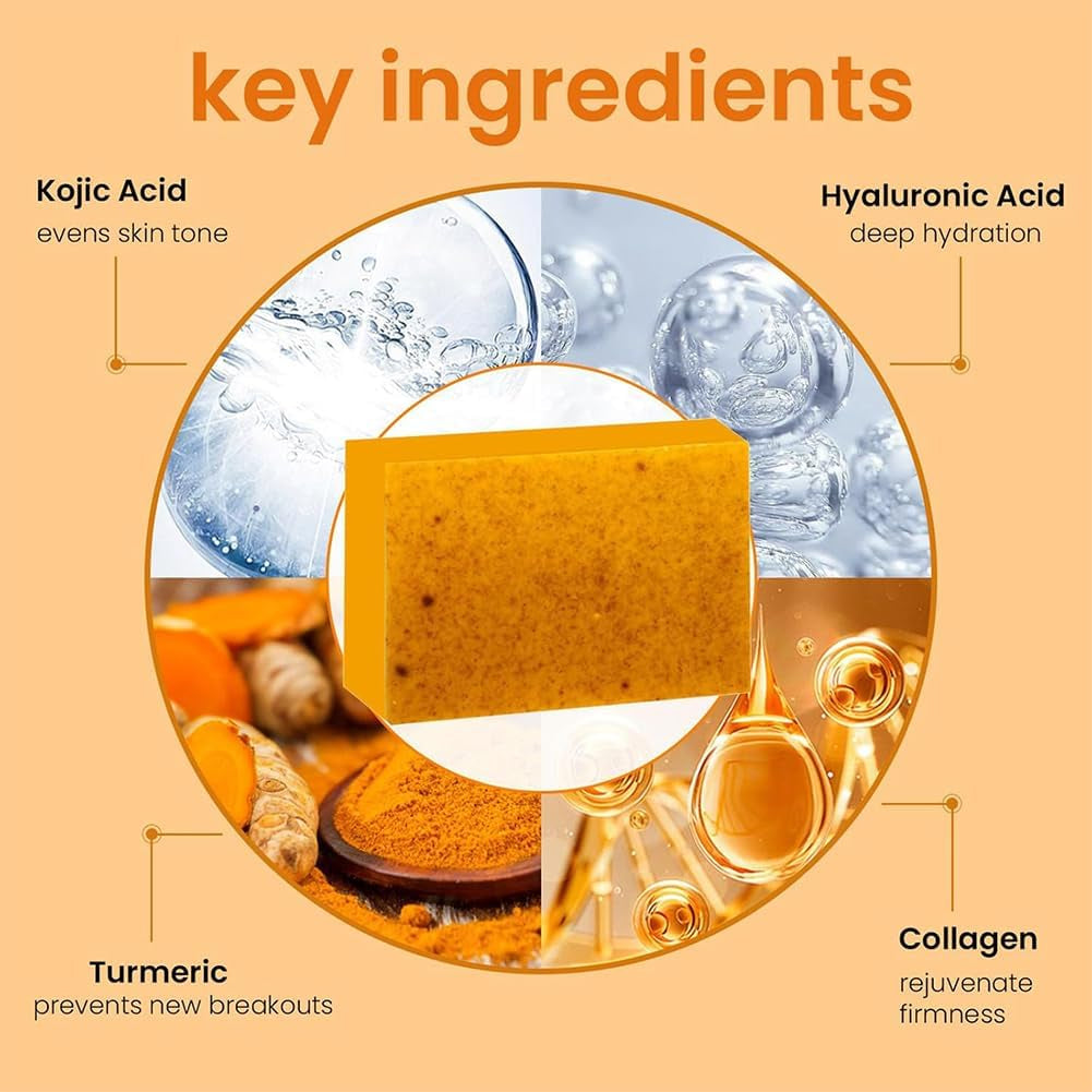 Savon Curcuma Exfoliant pour Visage Et Corps 100G