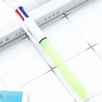 4 Colours Ballpoint Pens Push Hands Accounting Pens Highlighting Markers Student Stationery Gifts