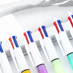 4 Colours Ballpoint Pens Push Hands Accounting Pens Highlighting Markers Student Stationery Gifts