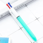 4 Colours Ballpoint Pens Push Hands Accounting Pens Highlighting Markers Student Stationery Gifts