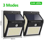Titre produit : Projecteur Solaire Extérieur 100/144 LED – Éclairage Sécurisé avec Détecteur de Mouvement
