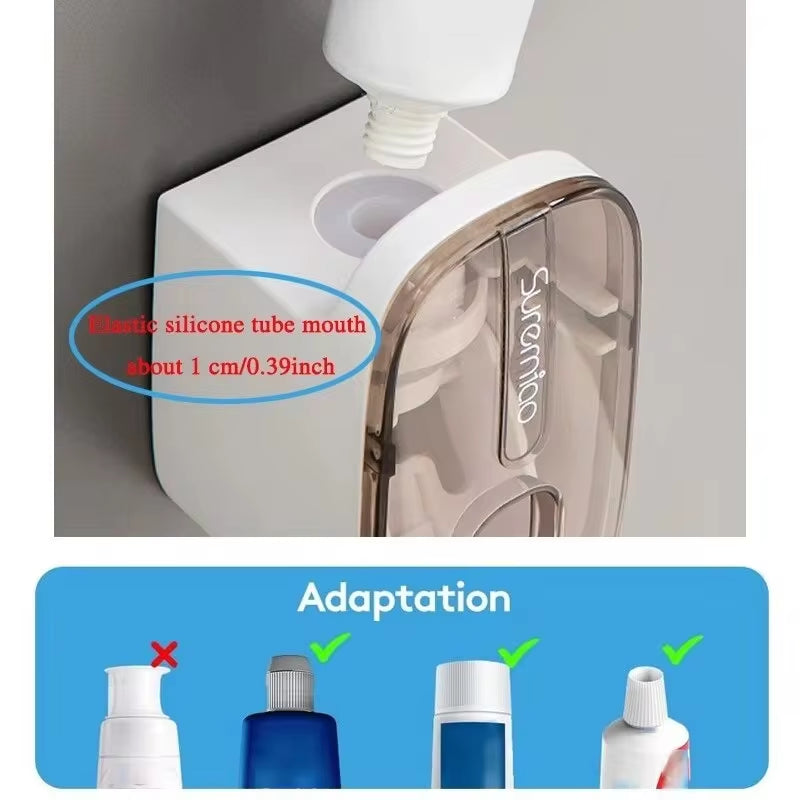 Distributeur automatique de dentifrice mural, presse dentifrice, porte-brosse à dents, accessoires pour les paresseux, 1 pièce