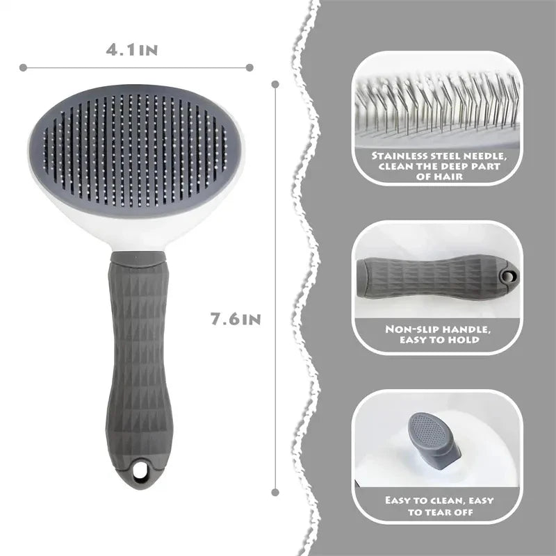 Peigne autonettoyant pour enlever les poils d'animaux, brosse pour chat, peigne pour enlever les poils d'animaux, brosses de toilettage, peignes pour chiens, accessoires pour chats